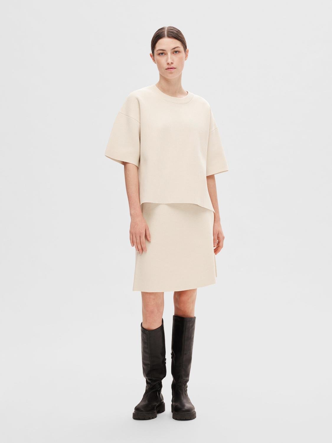 Liva Hw Knit Skirt - Birch