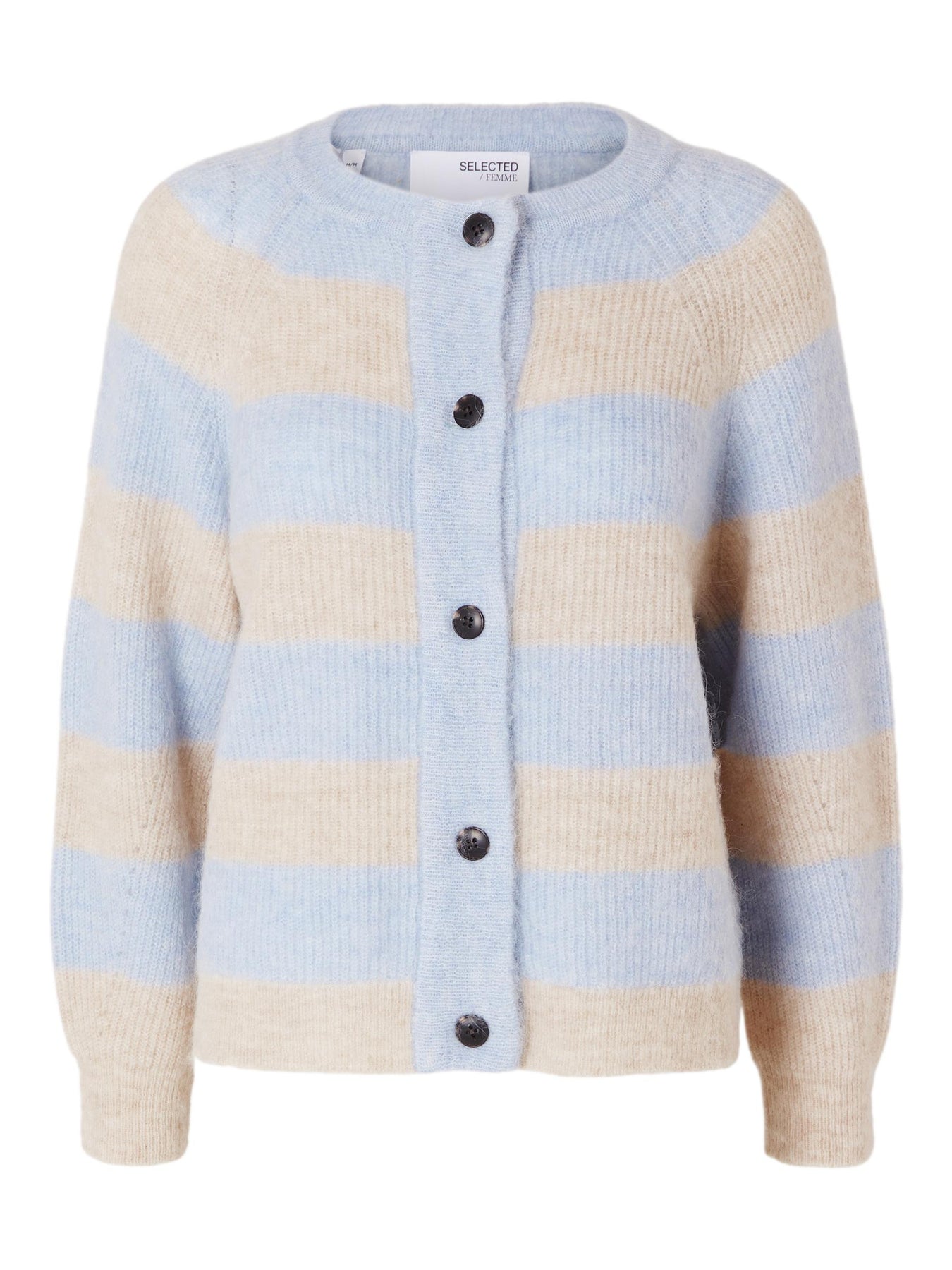 Lulu LS Knit Short Cardigan - Birch Cashmere Blue