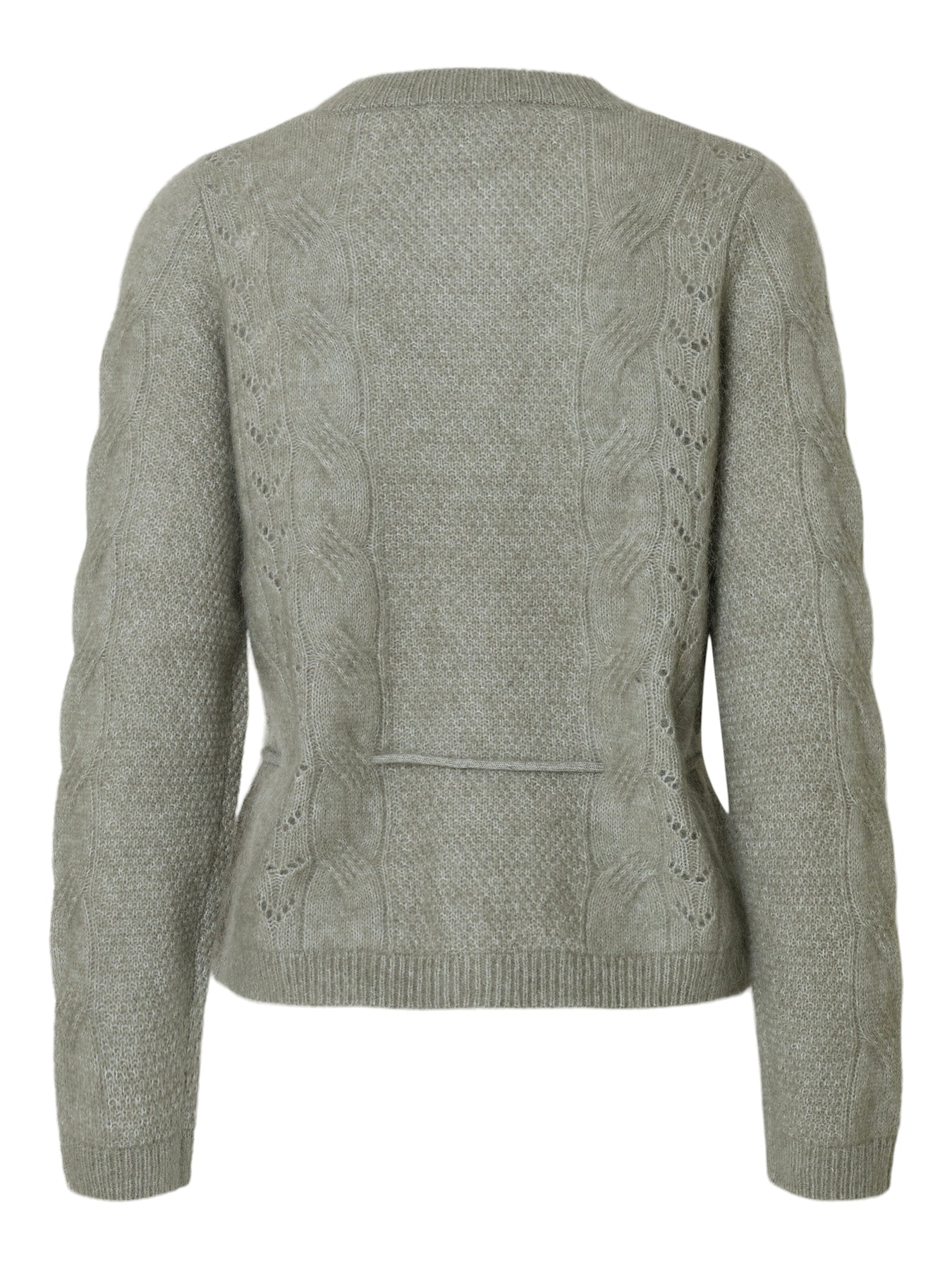 Vera Ls Knit Belt Kofta Ex - Vetiver