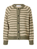 Lulu Ls Knit Short Stripe Kofta - Vetiver Birch