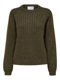 Mola Ls Knit O-Neck - Ivy Green Melange