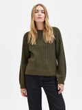 Mola Ls Knit O-Neck - Ivy Green Melange