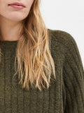Mola Ls Knit O-Neck - Ivy Green Melange