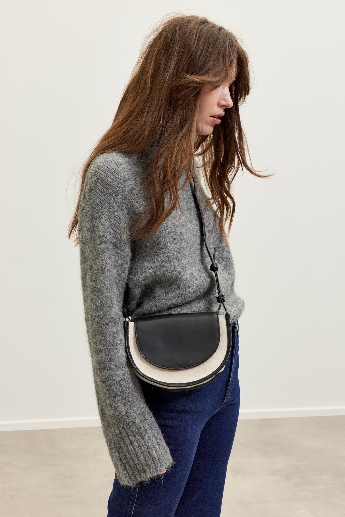Gabella Ls Knit High-Neck W - Light Grey Melange