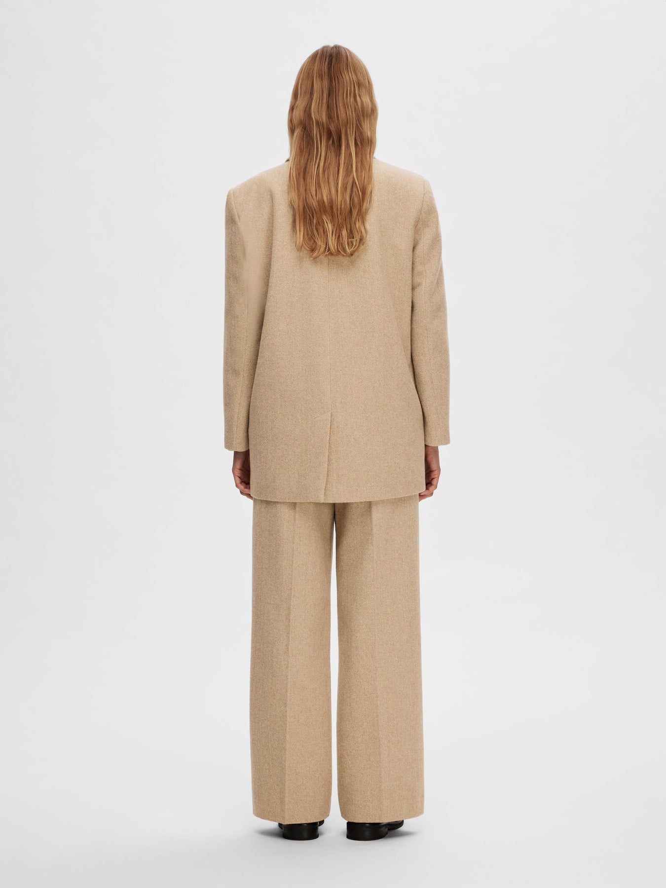 Britt LS Oversize Blazer - Cornstalk Melange
