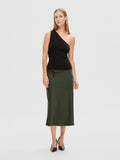 Lura Lurex One Shoulder Knit Top - Black Lurex