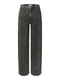 Marley-Dia Hw Dark Grey Wide Jeans - Dark Grey Denim Diamond Surface