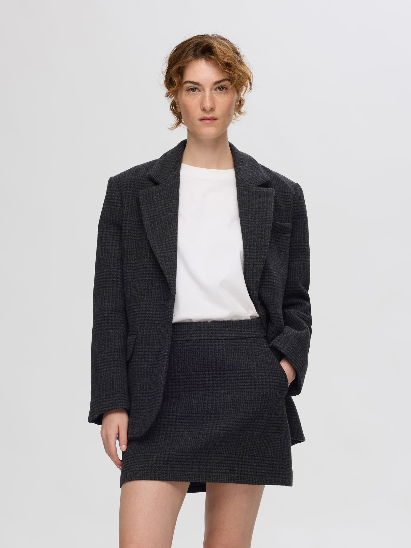 Bex Hw Mini Skirt - Dark Grey Check
