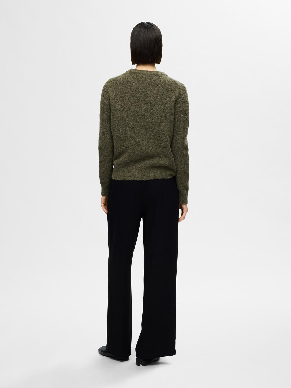 Sia Ras Ls Knit O-Neck - Kalamata