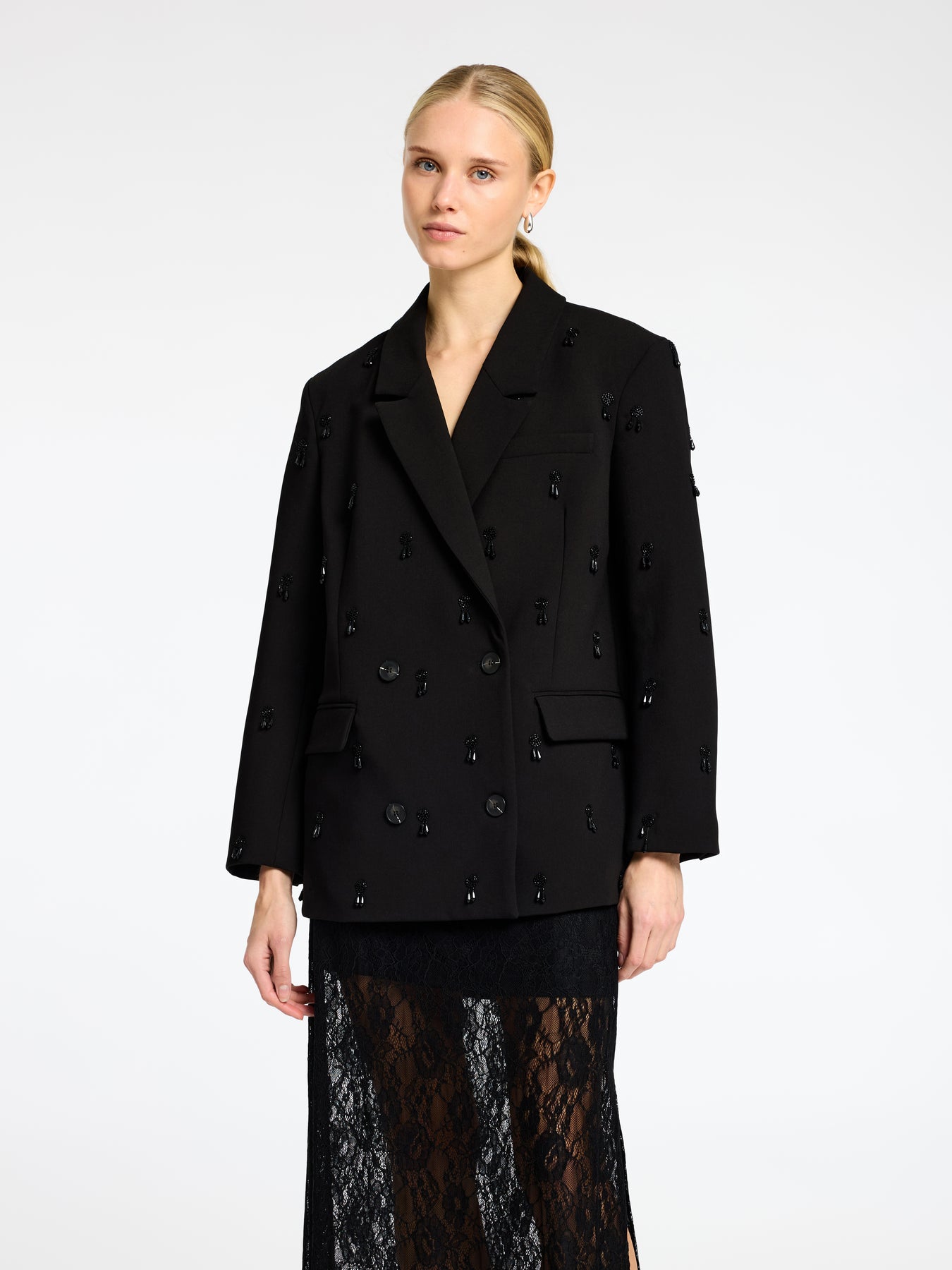 Aje Ls Relaxed Blazer - Svart