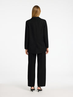 Eli-Rita Ls Relaxed Blazer - Black Silver Stripes