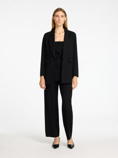 Eli-Rita Ls Relaxed Blazer - Black Silver Stripes