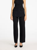 Eli-Rita Mw Wide Pant - Black Silver Stripes