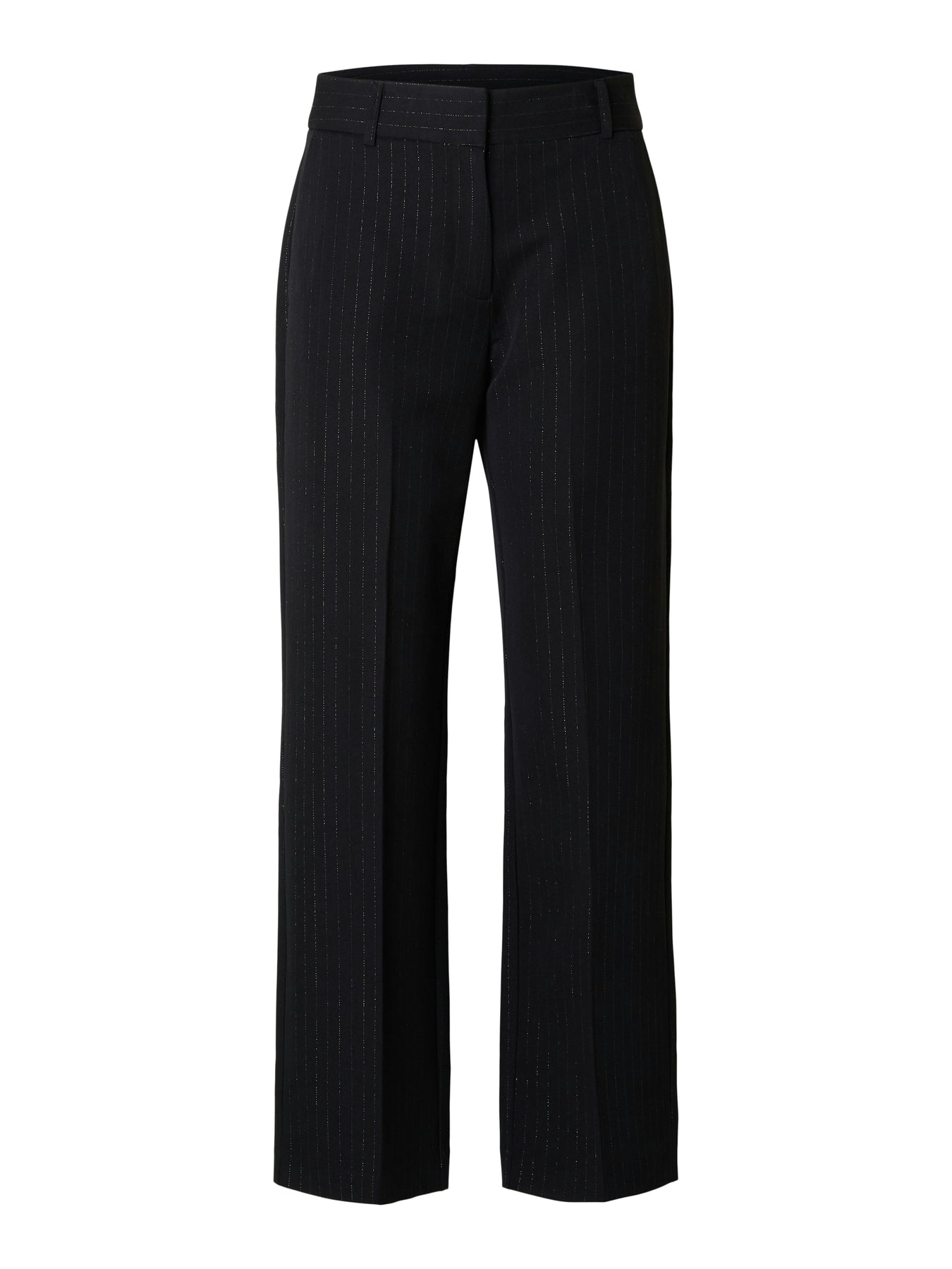 Eli-Rita Mw Wide Pant - Black Silver Stripes