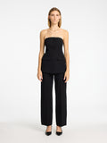 Eli-Rita Mw Wide Pant - Black Silver Stripes