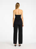 Eli-Rita Mw Wide Pant - Black Silver Stripes