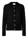 Sia Ras Ls Knit Cardigan - Svart