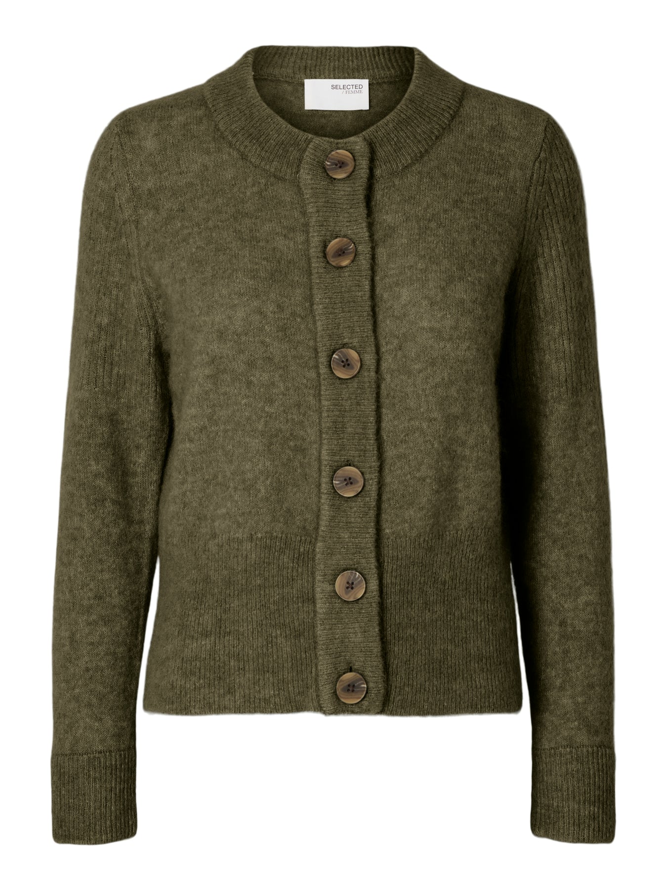 Sia Ras Ls Knit Cardigan - Kalamata