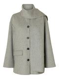 Pam Handmade Scarf Jacket - Light Grey Melange