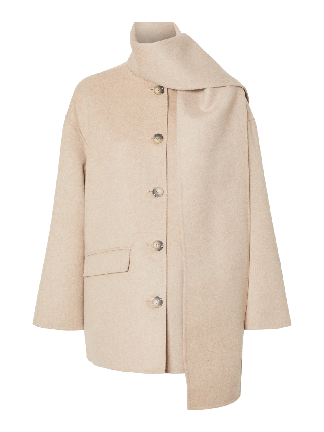 Pam Handmade Scarf Jacket - Sandshell