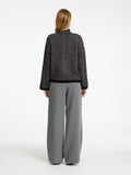 Lulu Ls Herringbone Knit High Neck - Black Birch