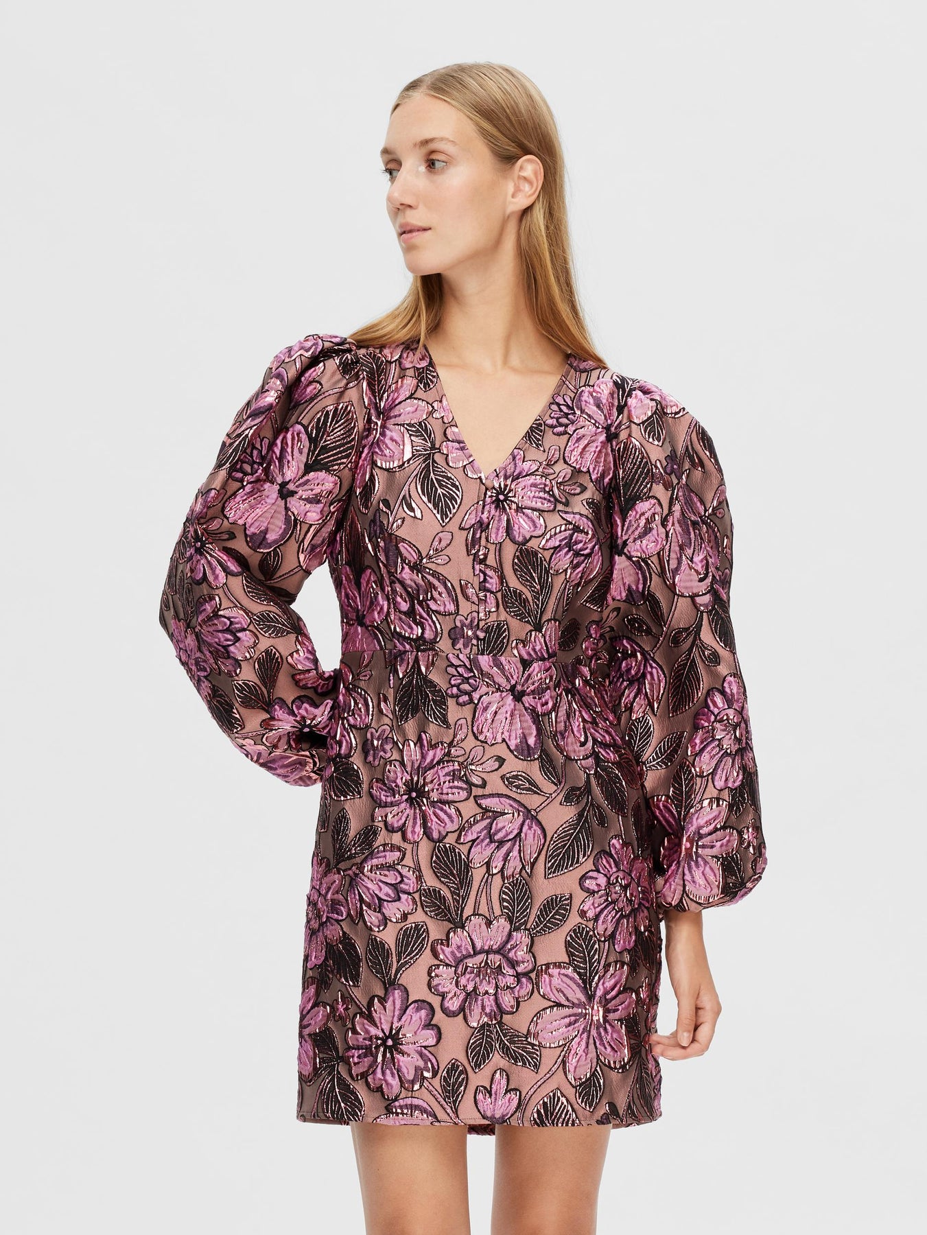 Paula LS Short Dress - Pink Lavender