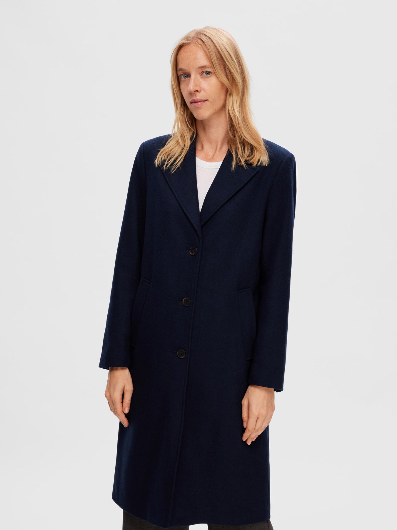 Alma Wool Coat - Dark Sapphire