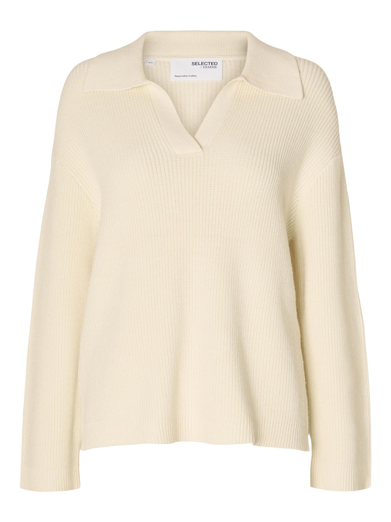 Hilma Liva LS Polo Neck Knit - Birch