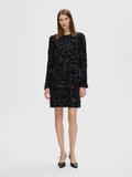 Selected Femme Colyn LS Short Sequins Dress - Svart