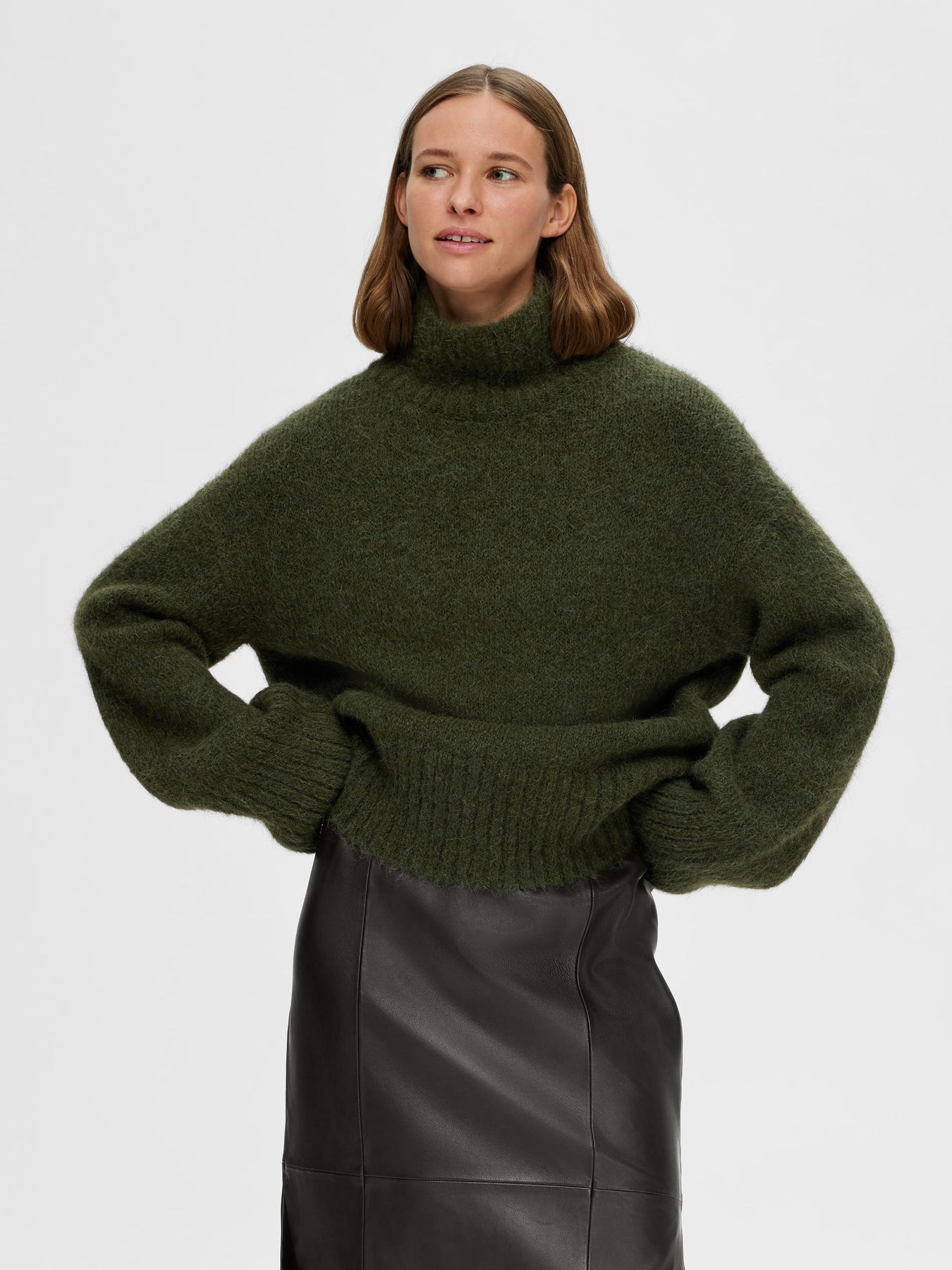 Gabella LS Knit High-Neck W - Duffel Bag Melange