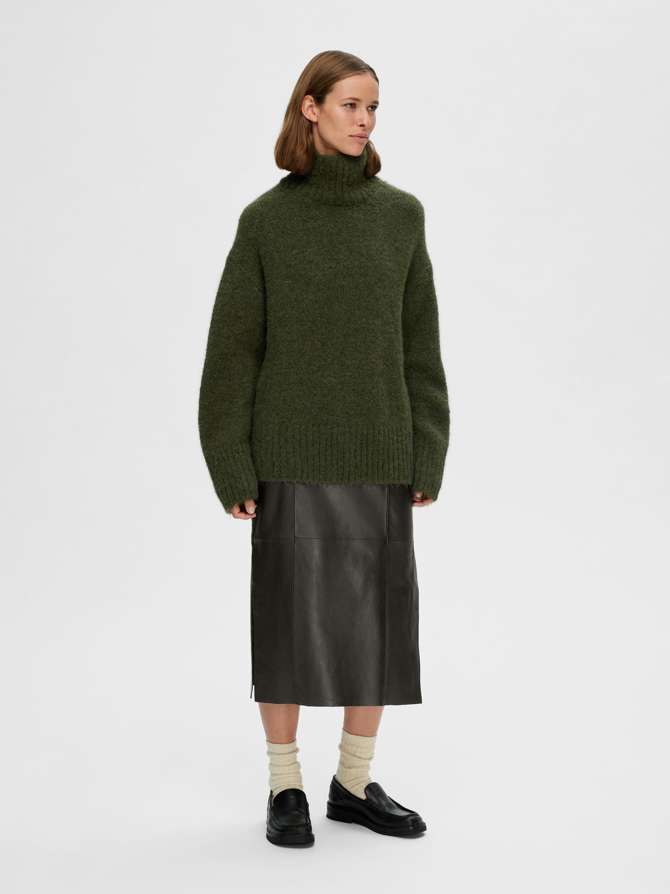 Gabella LS Knit High-Neck W - Duffel Bag Melange