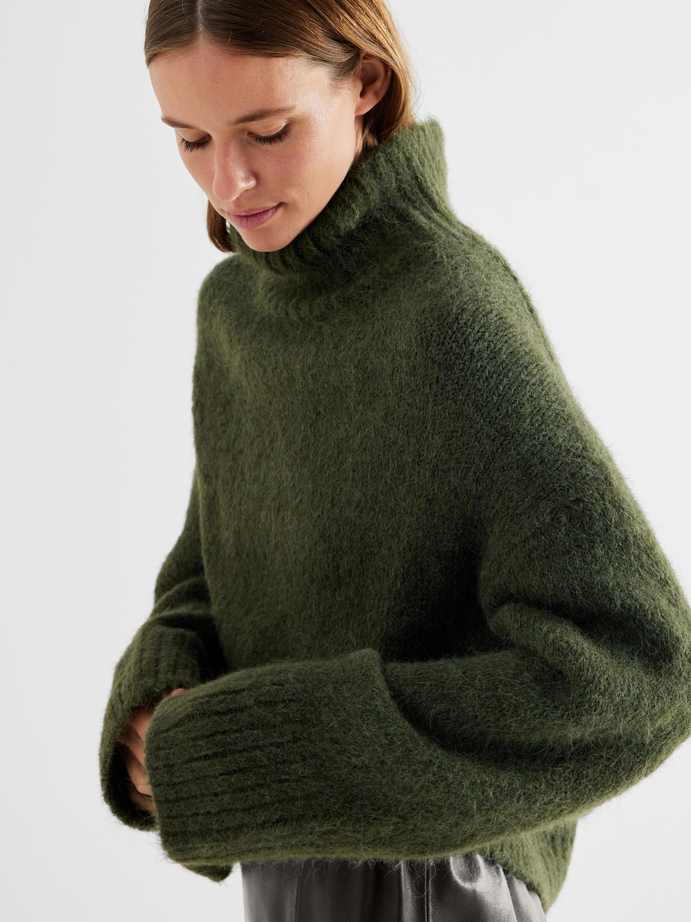 Gabella LS Knit High-Neck W - Duffel Bag Melange