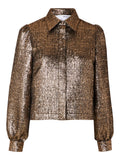 Violet Ls Jacquard Shirt - Gold Colour