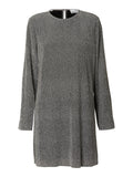 Kimmie Ls Glitter Dress - Silver