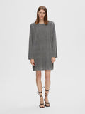 Kimmie Ls Glitter Dress - Silver