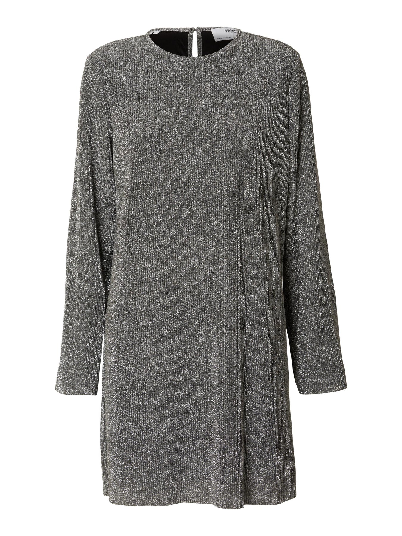 Kimmie Ls Glitter Dress - Silver