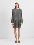 Kimmie Ls Glitter Dress - Silver
