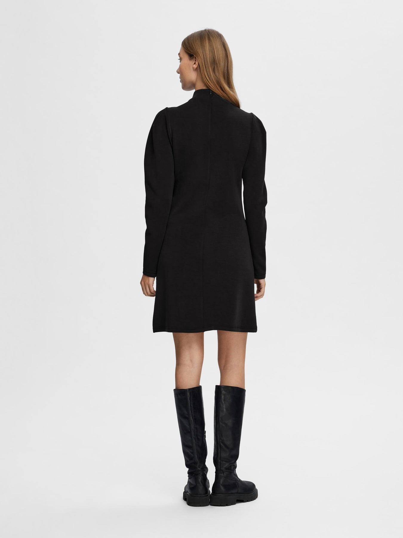Fenja Ls Short Dress - Black