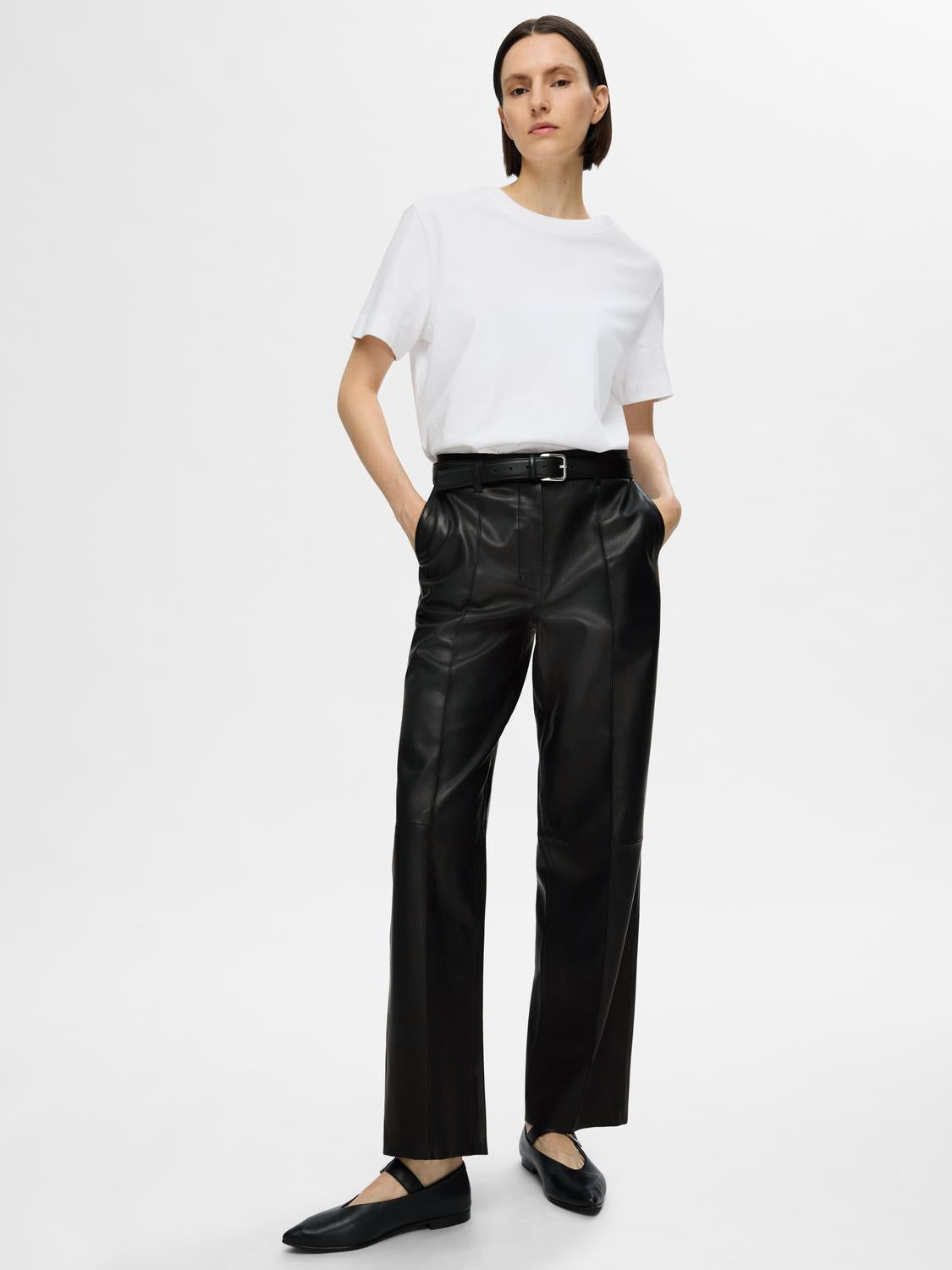 Annemai Mw Leather Pant - Black