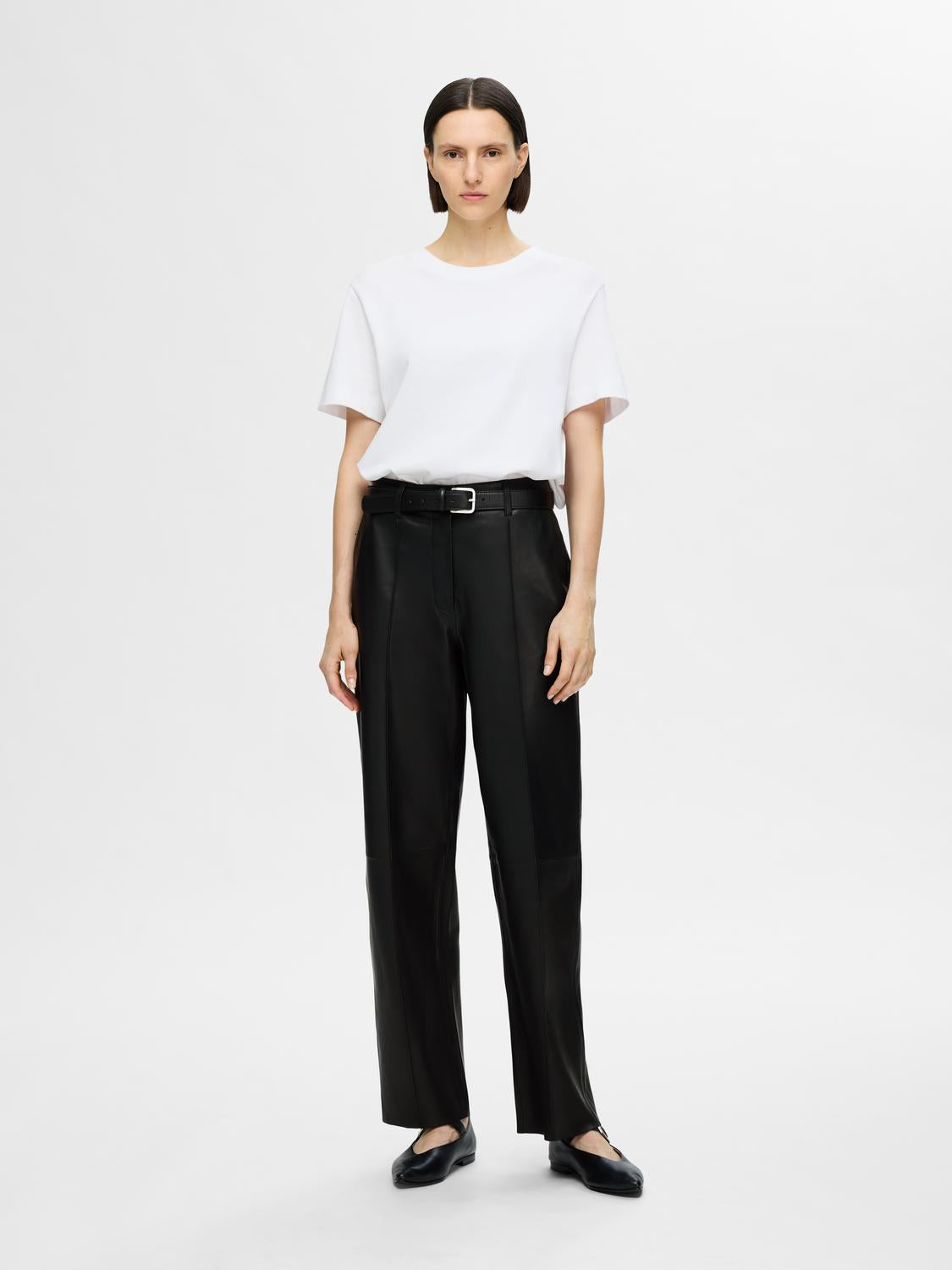 Annemai Mw Leather Pant - Black