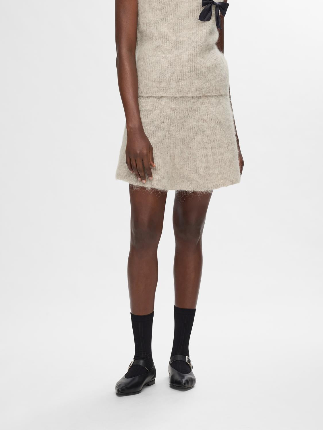 Emili Hw Knit Skirt - Dove Birch