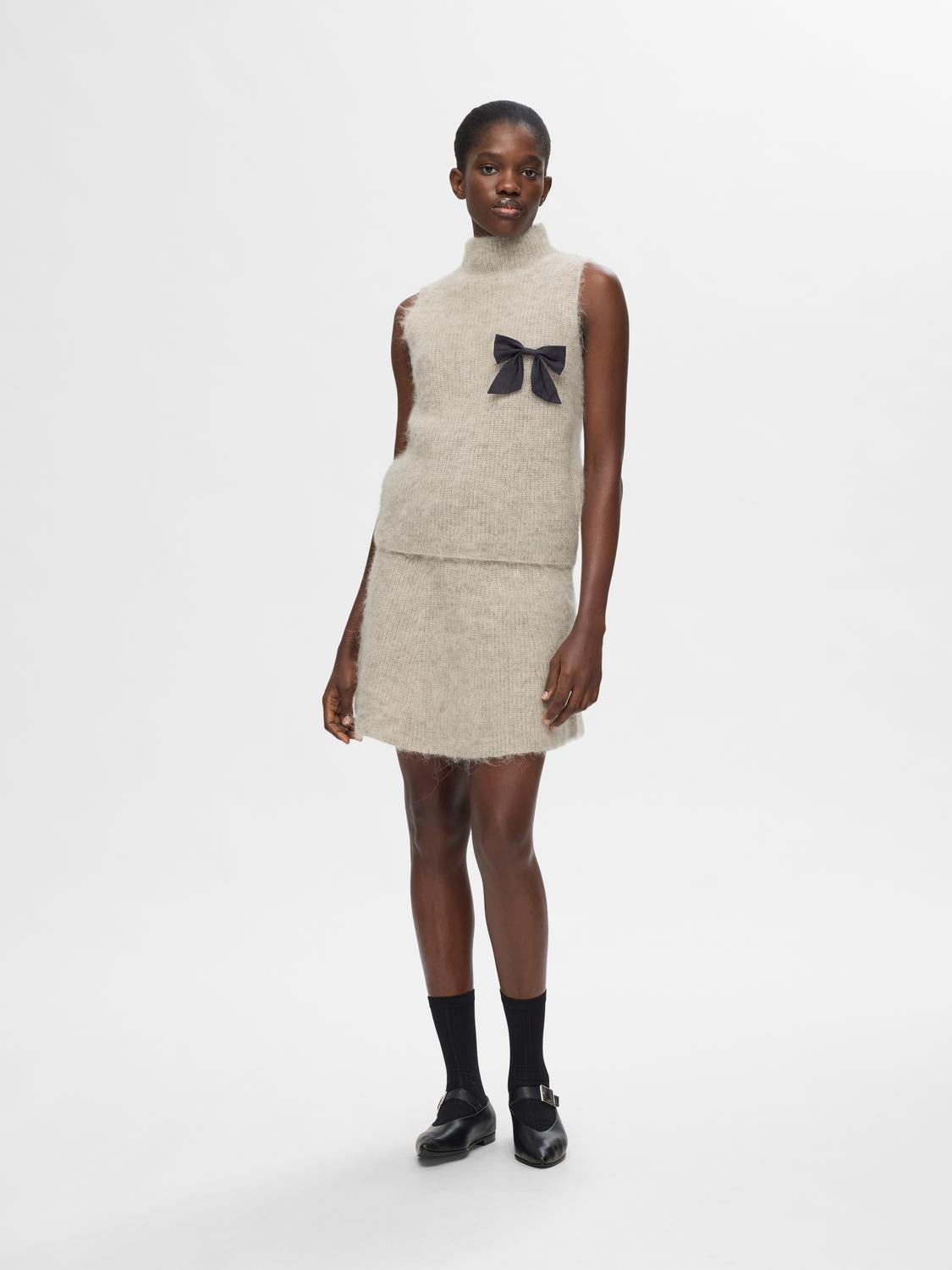 Emili Hw Knit Skirt - Dove Birch