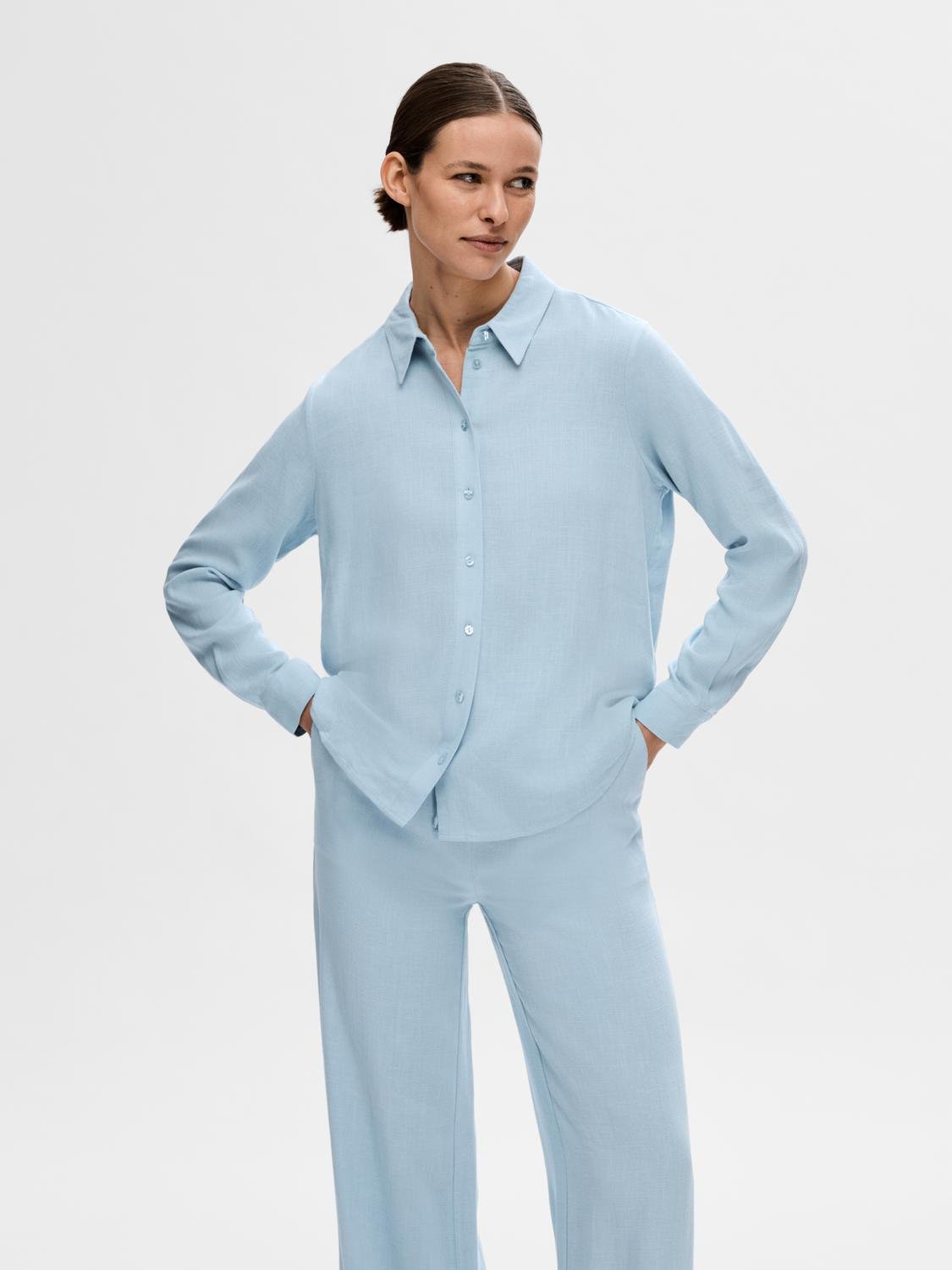Viva LS Skjorta - Cashmere Blue