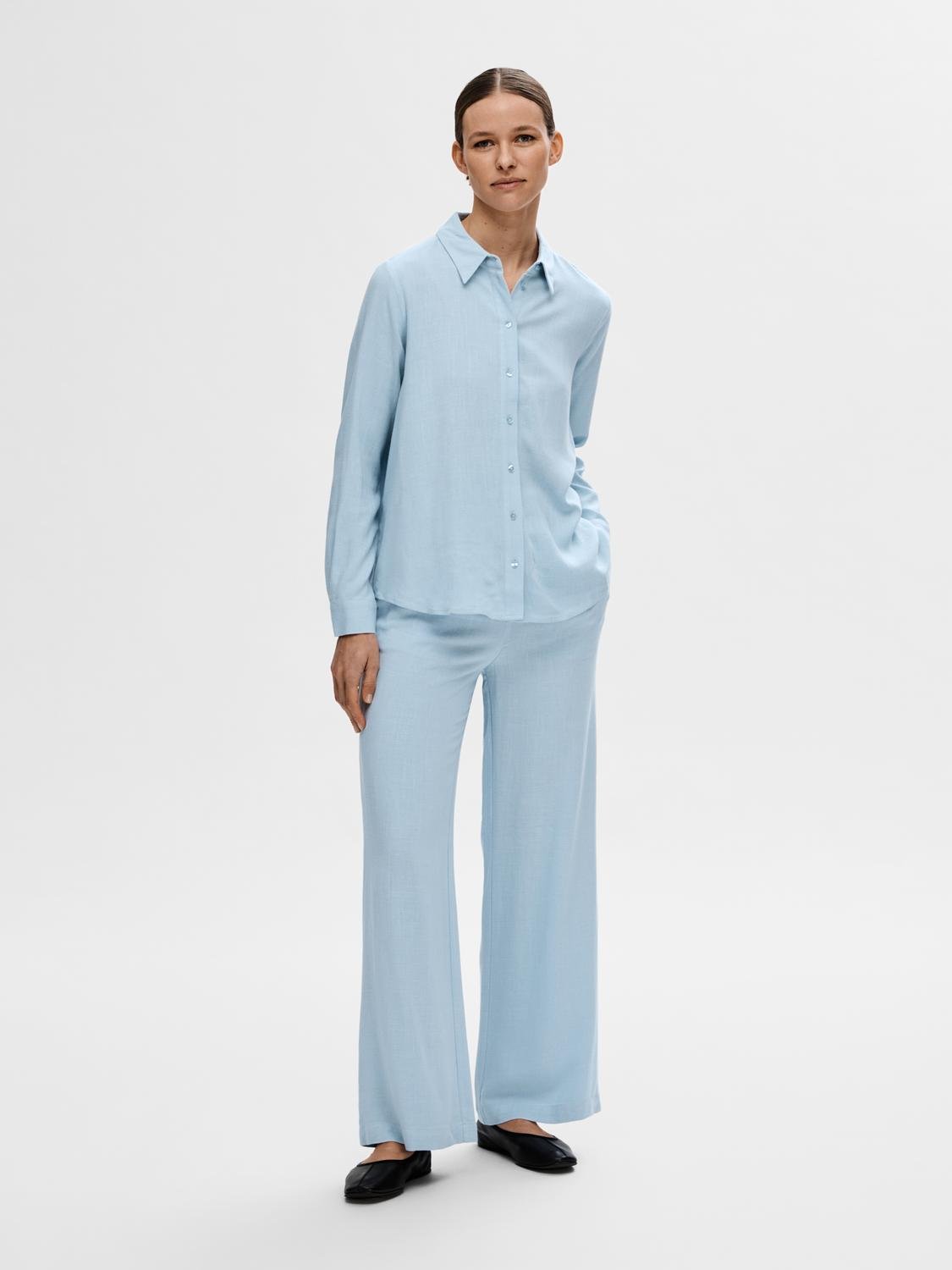 Viva LS Skjorta - Cashmere Blue