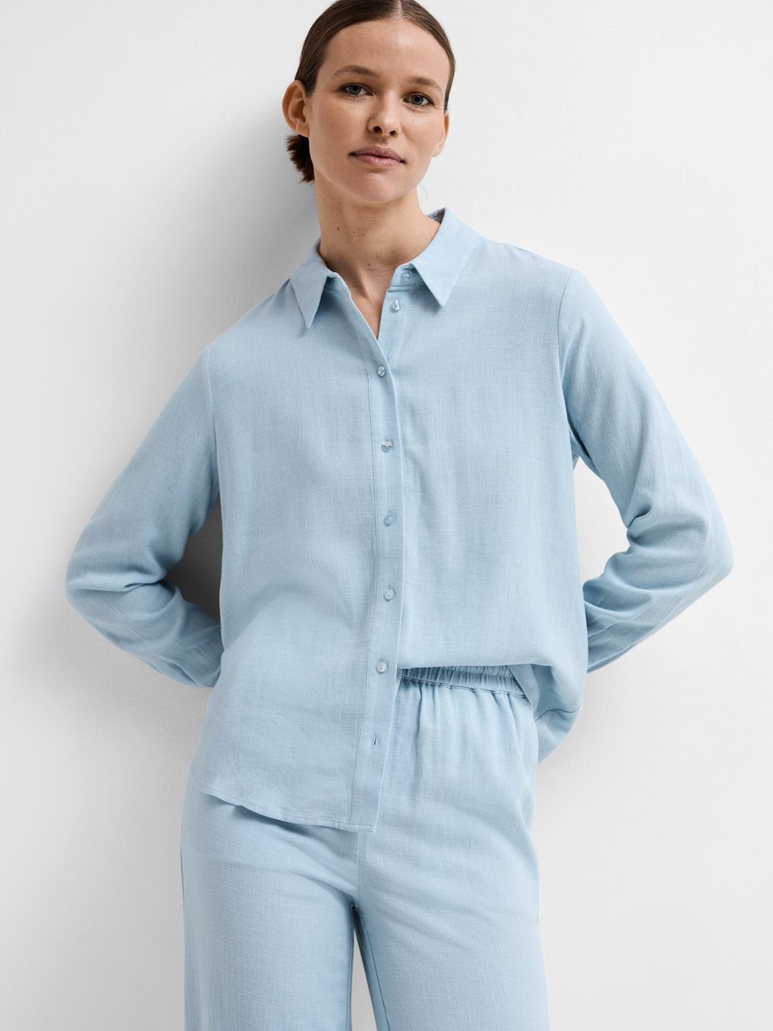 Viva LS Skjorta - Cashmere Blue