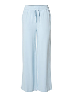 Viva-Gulia Hw Long Linen Pant - Cashmere Blue
