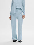 Viva-Gulia Hw Long Linen Pant - Cashmere Blue