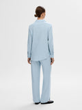Viva-Gulia Hw Long Linen Pant - Cashmere Blue