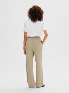 Viva-Gulia Hw Long Linen Pant - Greige