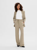 Viva-Gulia Hw Long Linen Pant - Greige
